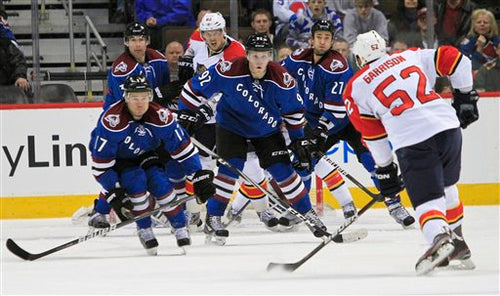 Hockey players facing chaotic net-front traffic before Pro Screen training