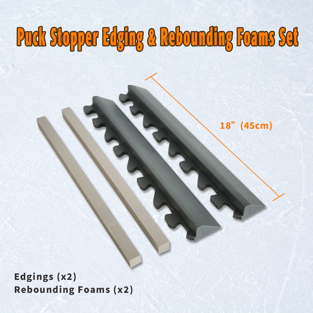 Ice Tiles Puck Stopper Edging (Compatible Only with Potent Hockey 18"x18" Ice Tiles)