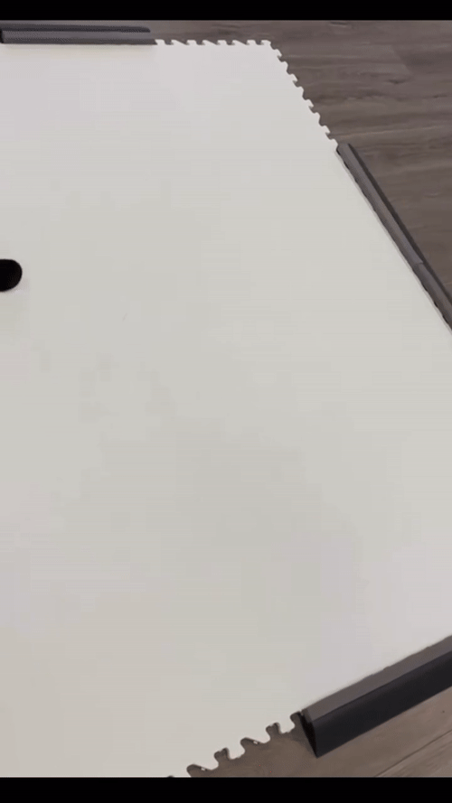 Puck Stopper Edging installation