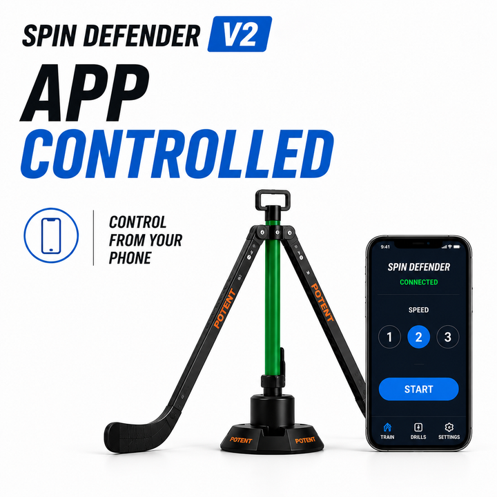 Spin Defender App-Controlled Hockey Trainer