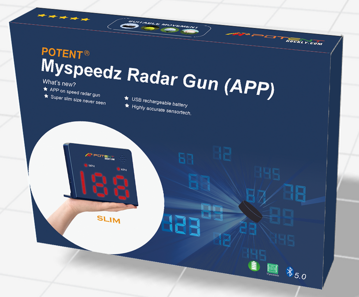 Puissant pistolet radar Myspeedz 2.0 w. Prise en charge de l'application